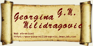 Georgina Milidragović vizit kartica